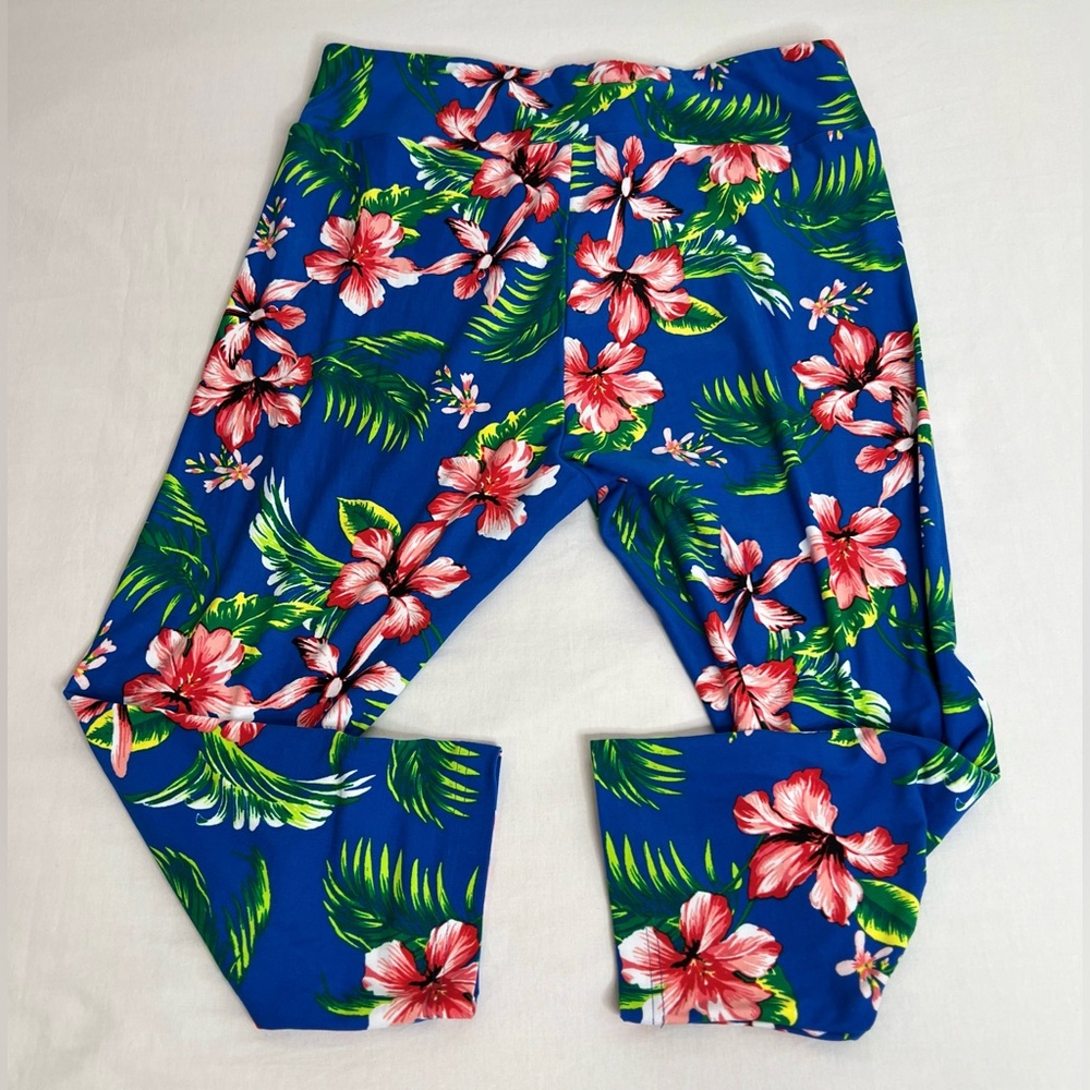 No Boundaries Womens Juniors Size XL 15-17 Legging Blue Floral Print - Picture 10 of 10